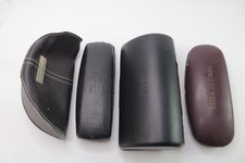 Lot 4 Vintage Eyeglass Cases Hugo Boss, Lacoste, Vuillet Vega, Pannini Leather