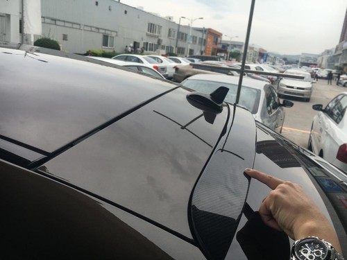 REAL CARBON Rear Roof Spoiler Top Wing For Benz GLE350 GLE450 550 GLE63 15-19 - Picture 5 of 11