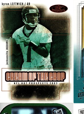 Byron Leftwich Collection  62 Cards, 49 Different Cards High Beckett Value $90
