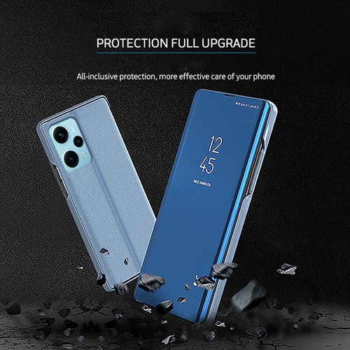 Flip View Mirror Clear Case Phone Cover For Xiaomi Poco F6 X7 M6 Pro 14T 13T Pro - Photo 11 sur 25