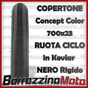 COPERTONE CONCEPT 700x23 RUOTA BICI CICLO BICICLETTA NERO RIGIDO | eBay