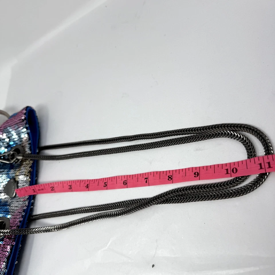 Bolsa de ombro Le Pandorine lantejoulas glitter tiracolo designer festa evento feriado - Imagem 3 de 4