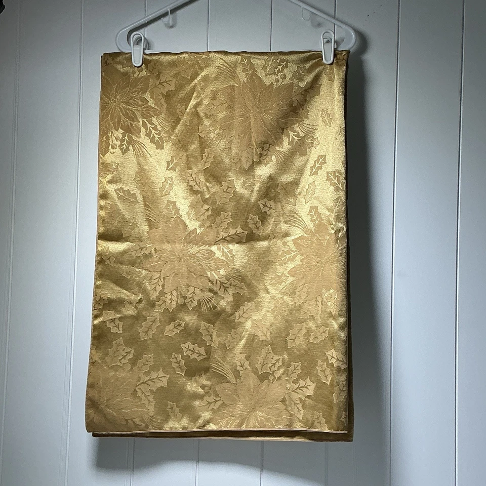 "Mantel dorado diario de colección Martha Stewart 69 X 51"" vacaciones Navidad floral" Foto 3 de 4