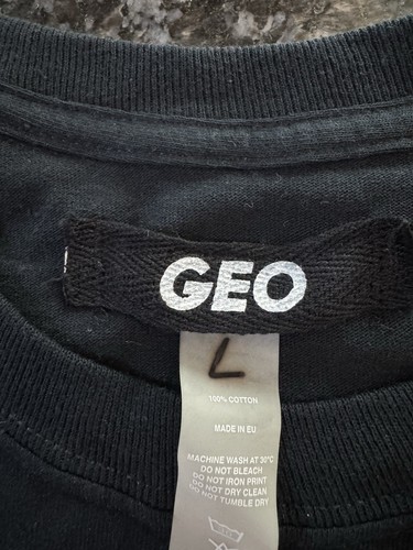 GEO Up Down Weathered SS Long Leave T Shirt Design House Collection Sz L - Picture 2 of 5