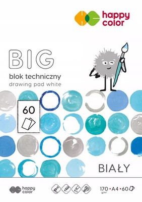 5902979008924 Blok techniczny biały BIG A4, 60 kartek GDD