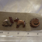 Vintage Carved Lucite Animal Buttons Bunny Dog  Fish — photo 1