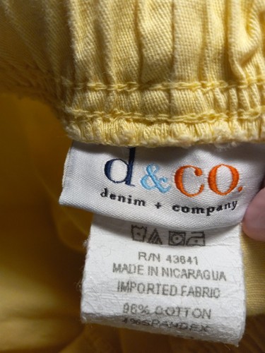 Denim & Company Yellow Capri Pants Petite Plus 3x QVC - Picture 4 of 4