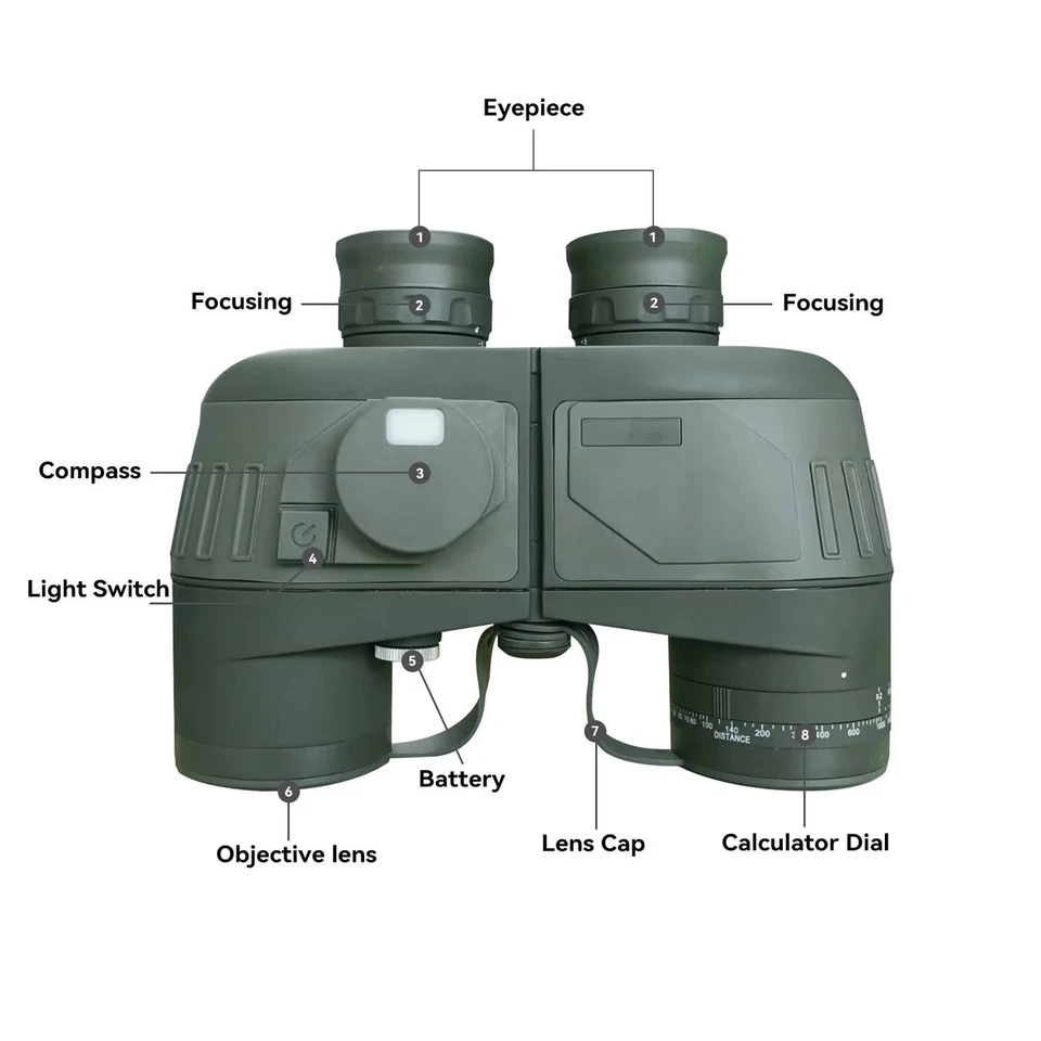 HD Binoculars 7x50 Professional Powerful Maritime Military Grade Optics - Image 3 of 4