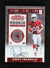 2019 Contenders Rookie Ticket RPS Cracked Ice 5/23 Andy Isabella #121 Auto 03r2