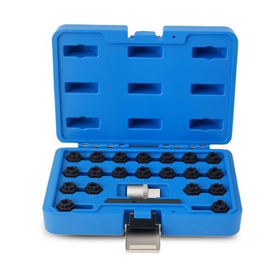 22PCS Wheel Lock Nut Key Kit for VW VAG  AntiTheft Socket Adapter Set