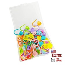 60 pcs Stitch Markers for Knitting and Crocheting Stitch Needle Clip Counter