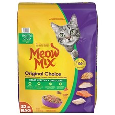 Meow Mix,Original Choice Flavor Adult Dry Cat Food,Heart Healthy,Oral Care,32 lb 1.13 per pound