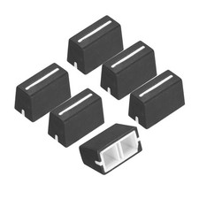 6Pcs Mixer Slider Fader Caps Universal Rubber Fader Knobs, Black