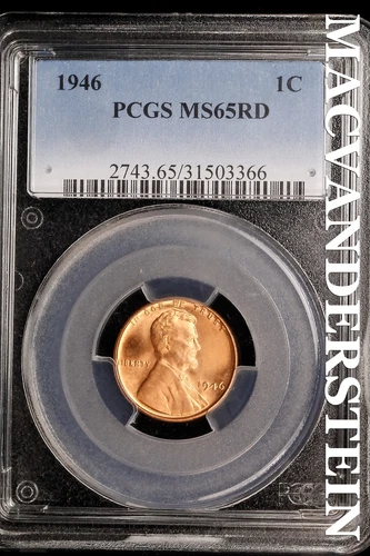 1946 Lincoln Wheat Cent-PCGS MS 65 Red Choice Gem BU No Reserve #SLK996
