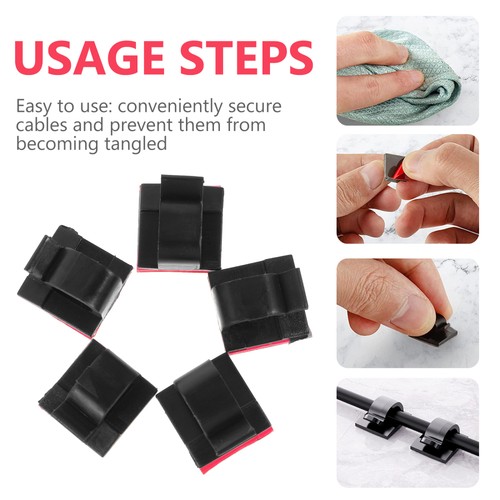 100 Pcs Verkabelungsschnalle Reparaturgerät Kabelclips Kleberkabel - 第 7/12 張圖片