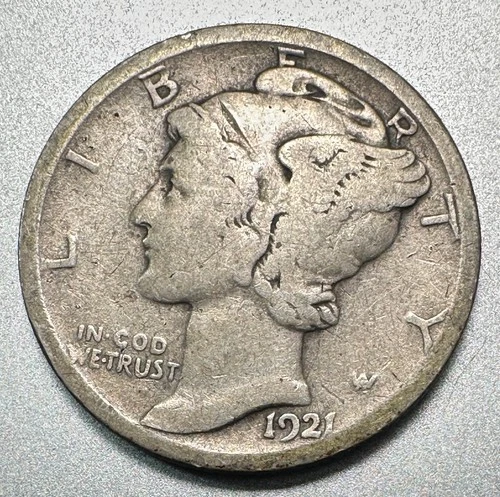 1921-D   MERCURY DIME   NICE DETAIL   KEY DATE  #1819
