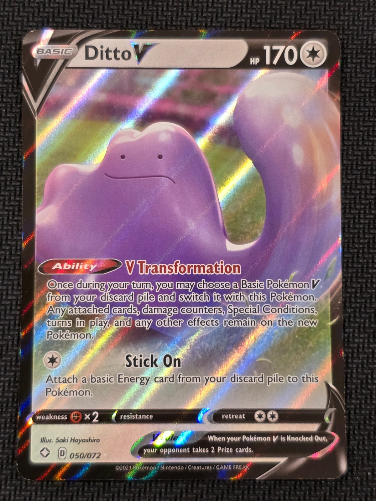 Ditto V 050/072 Shining Fates Holo -NM