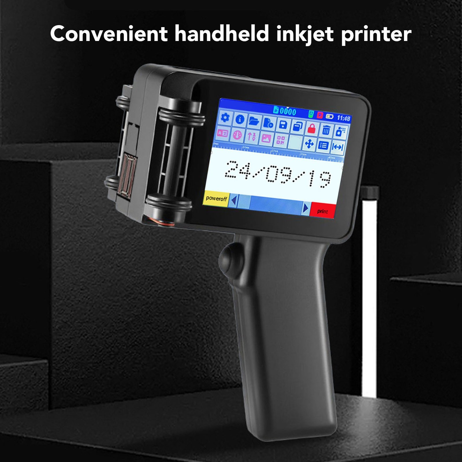 Portable Multicolor Inkjet Printer - Automatic Date Coder for Packaging & Boxes