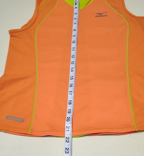 Mizuno Women's Small Tank Top Stretch Sleeveless Orange Spandex - Picture 10 of 12