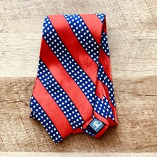 American Traditions Tie Stars and Stripes 100 Silk Made in USA American flag