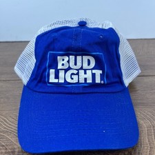 Bud Light Blue Mesh Hat Bud Light Snap Back Adult Size Hat Baseball Cap