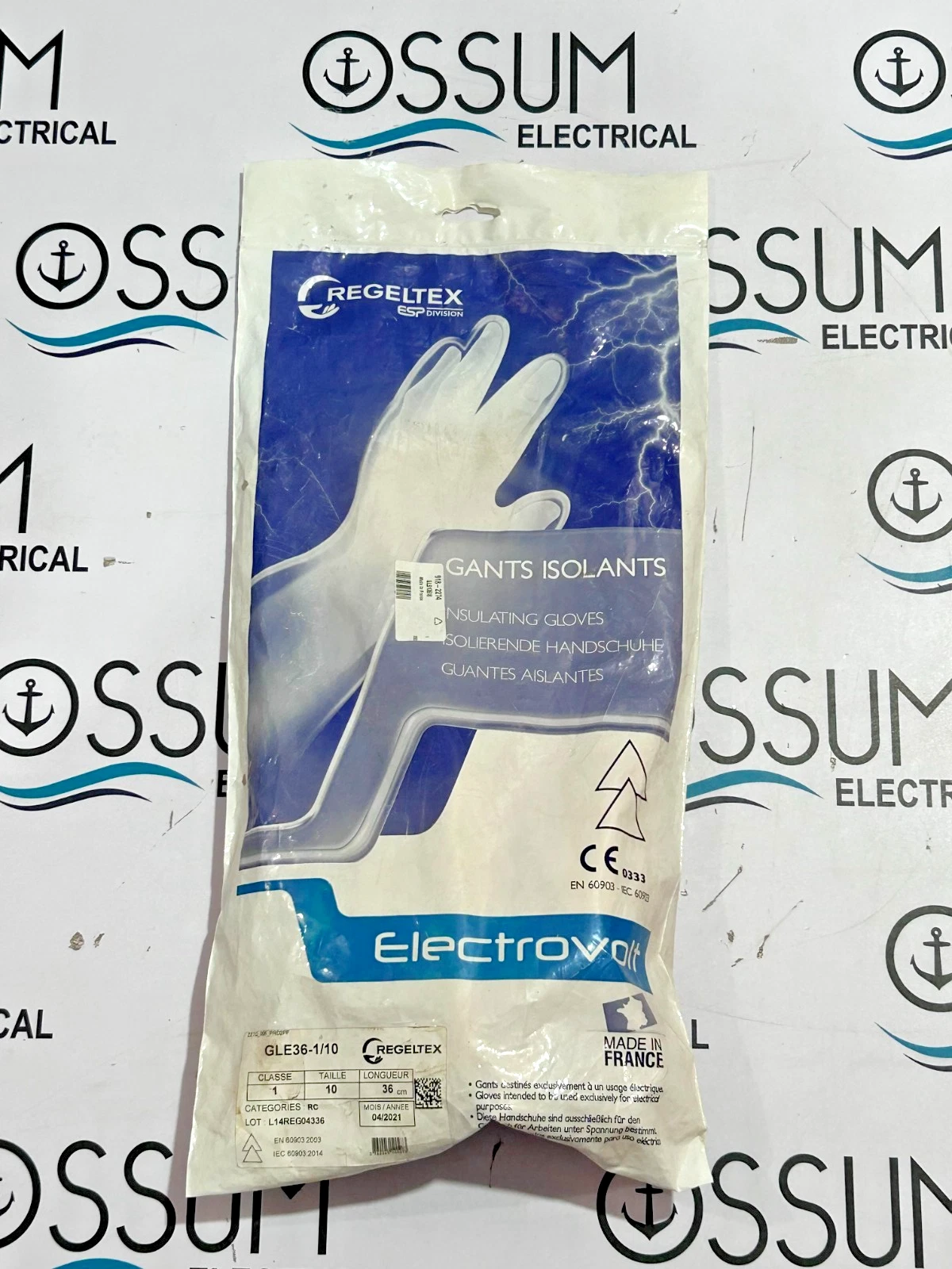 REGELTEX ELECTROVOLT GLE36-1/10 INSULATING GLOVES FREE FAST SHIPPING