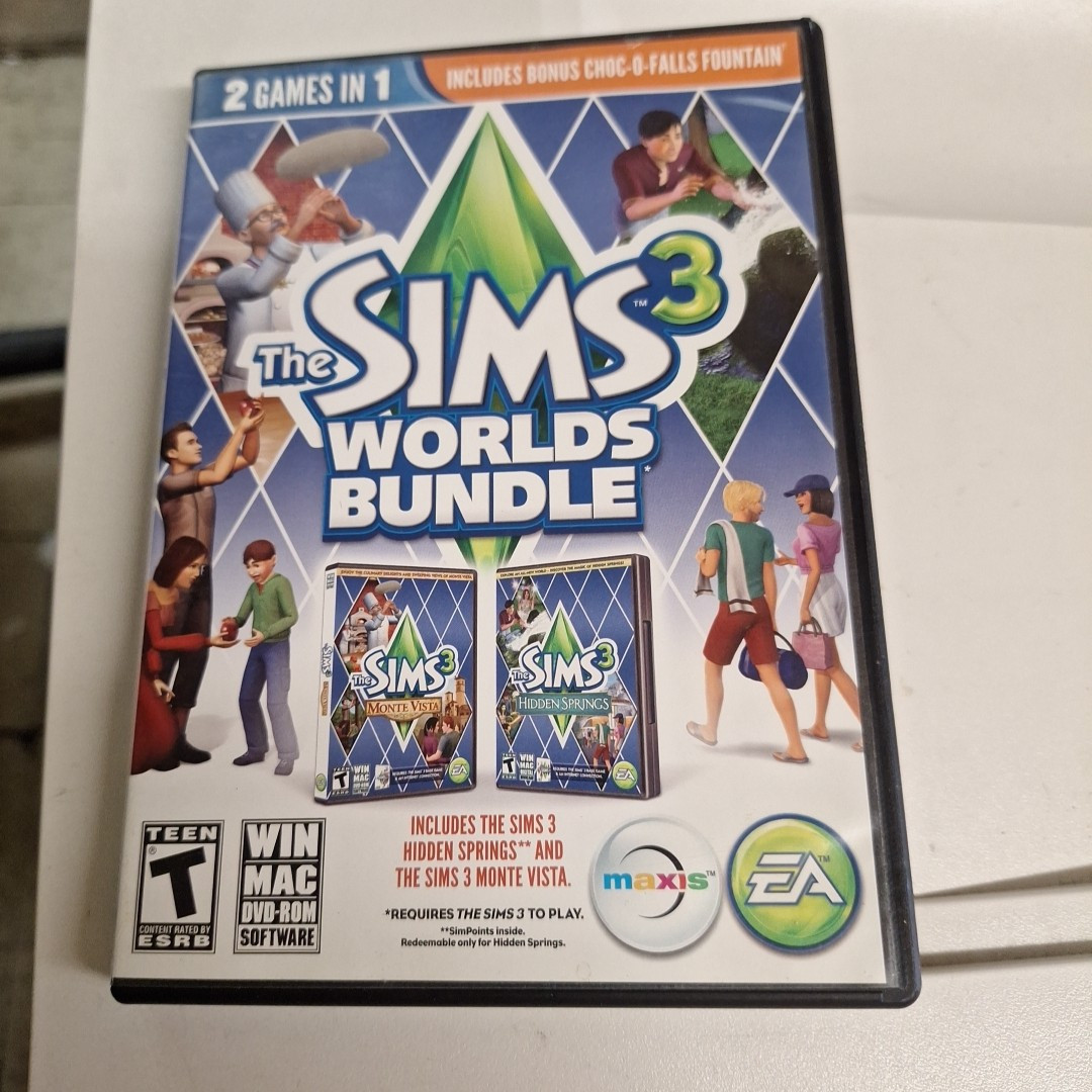 THE SIMS 3: Worlds Bundle (Windows, PC / Mac, 2013) Hidden Springs