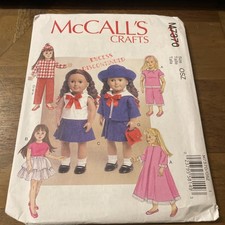McCalls Crafts Pattern M7370 18" RETRO Doll Clothes PJs Robe Sailor Set