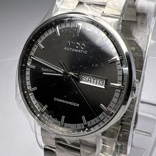 Mido M014430 Datoday Commander 40mm Steel Automatic Day Date Watch w/Box