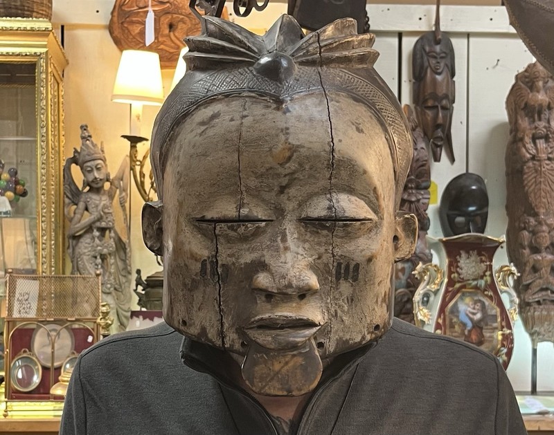 ANTIQUE YORUBA GELEDE MASK - NIGERIA - 19TH CENTURY RITUAL AFRICAN ART