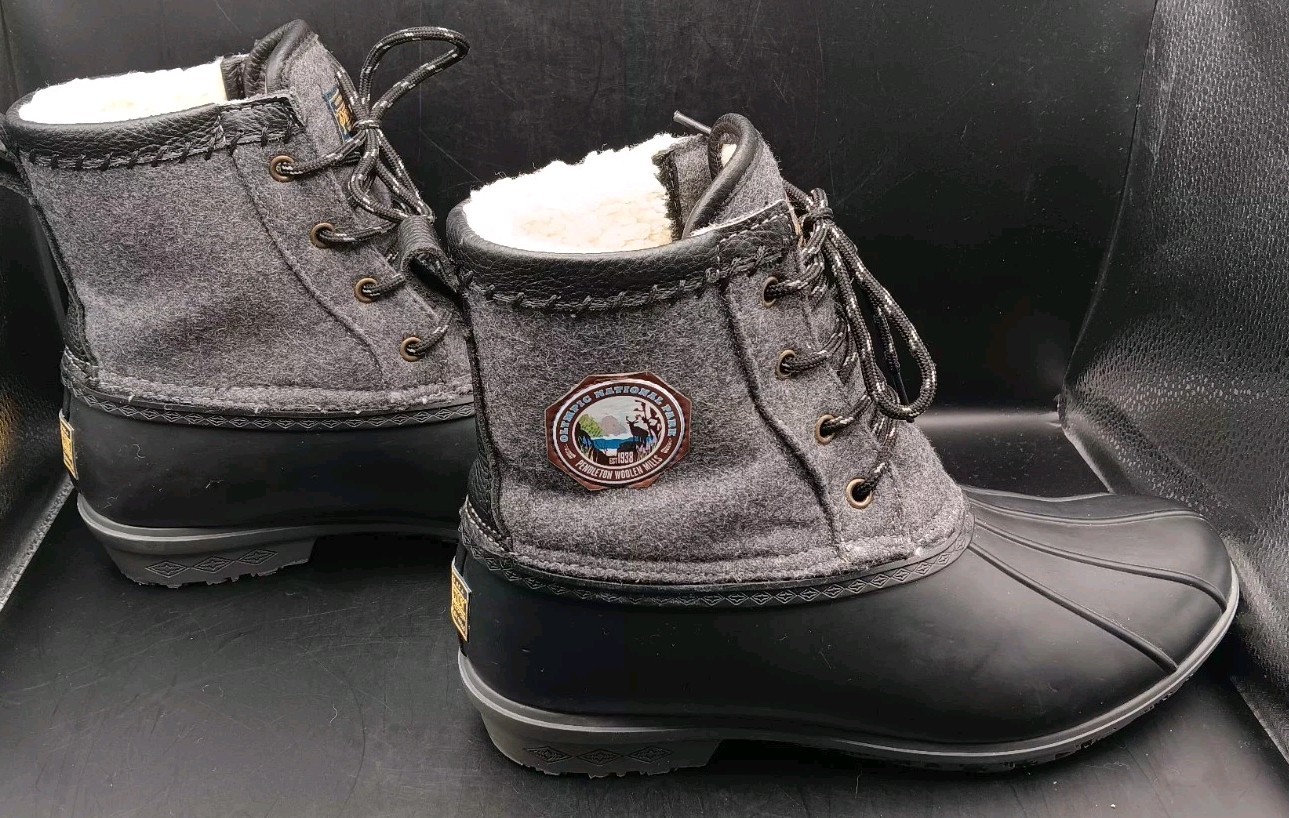 🔥 Pendleton Wool Duck Boots Shearling Lined Sz 1… - image 2