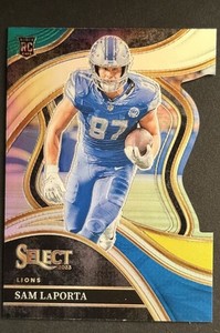 2023 Select Sam LaPorta Club Level Green/Yellow Die-Cut Prizm RC #221 Lions