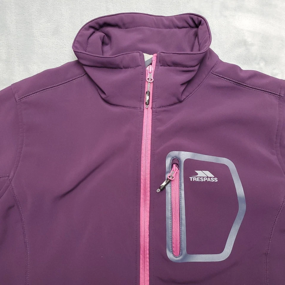 Chaqueta Softshell Trespass para Mujer XL Púrpura Rendimiento Forrada de Vellón Exterior Gorp Foto 4 de 4