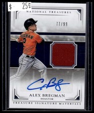 2017 Panini National Treasures Alex Bregman Treasure Signature Materials #/99