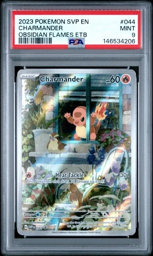 2023 POKEMON OBSIDIAN FLAMES ELITE TRAINER BOX #044 CHARMANDER PSA 9