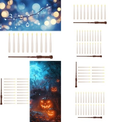 Schwimmende Kerzen mit Zauberstab für den Kamin, Weihnachten, Outdoor,