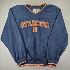 Colosseum Athletics Syracuse University Mens Large Navy Blue V-Neck Windshirt L