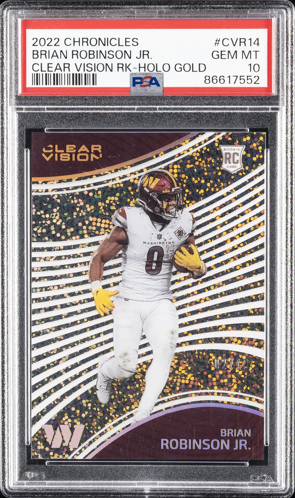 Brian Robinson Jr. Panini Chronicles Clear Vision Rookies #CVR14 Base