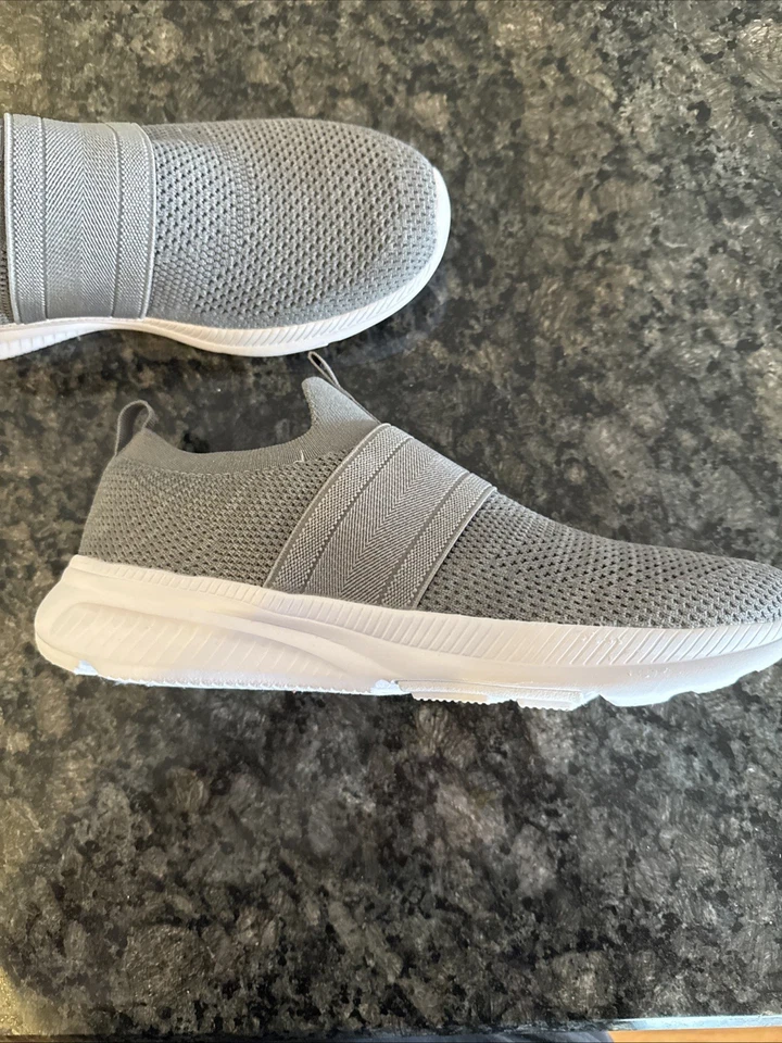 Zapatos deportivos de trabajo gris espuma viscoelástica para hombre talla 10 1/2 de ancho Foto 3 de 4