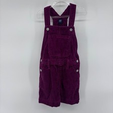 GAP Kids Corduroy Purple Overalls Romper Jumpsuit Outfit, Size S