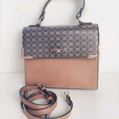 DUNE London Womens Satchel Monogram Bag Colorblock Convertible Crossbody NWOT