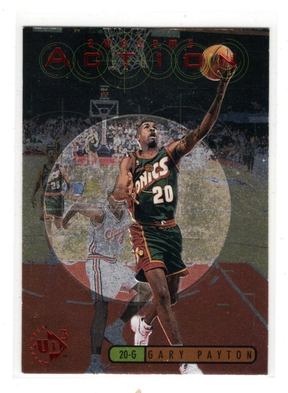 1997/98 UD3 Awesome Action #A17 Gary Payton Insert NM-MT