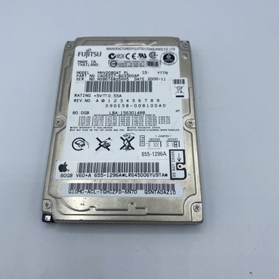 Bootable MacOS 2.5'' ATA IDE Hard Drive 80GB Fujitsu Apple OS 9 OS X