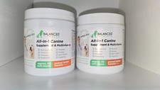 2 Pack Balanced Breed All-in-1 Canine Supplement Glucosamine 60 Ct Ea Exp 03/27