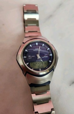 Casio Wave Ceptor Ana-Digi Watch Stainless Bracelet PARTS / REPAIR Read WVA-104H