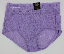 NWT Wacoal 870405 "Halo Lace" Full Brief Stretch Lace Panty, Purple Rose 516