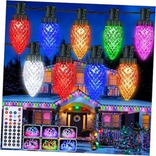  RGB C9 Christmas Lights 100LED Color Changing String Lights, Connectable 65FT