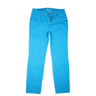 BONITA 40 L28 Jeans Hose Türkis Damen super Stretch Straight Leg mid Rise L W31