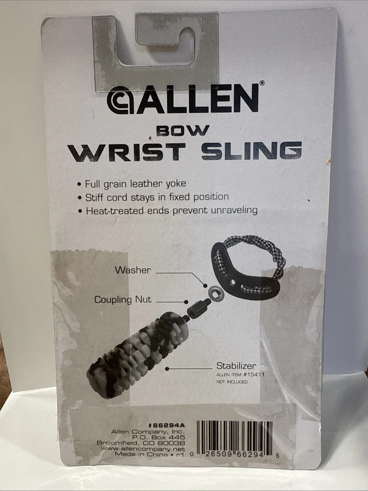 Allen - Eslinga de muñeca con arco 66294A - Yugo de cuero de grano completo - Verde y negro Foto 2 de 2