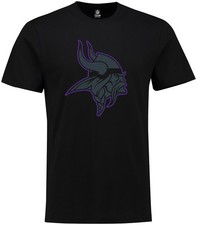 T-shirt de football NFL Minnesota Vikings Tanser 2018 de Majestic neuf noir